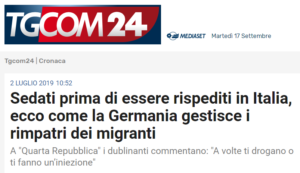 Migranti sedati dalla Germania prima di essere spediti in Italia